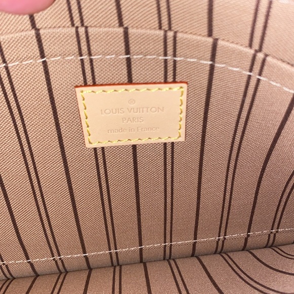 Louis Vuitton Neverfull Mono MM & Wristlet Gift Box with Blue Ribbon NEW - Picture 10 of 16